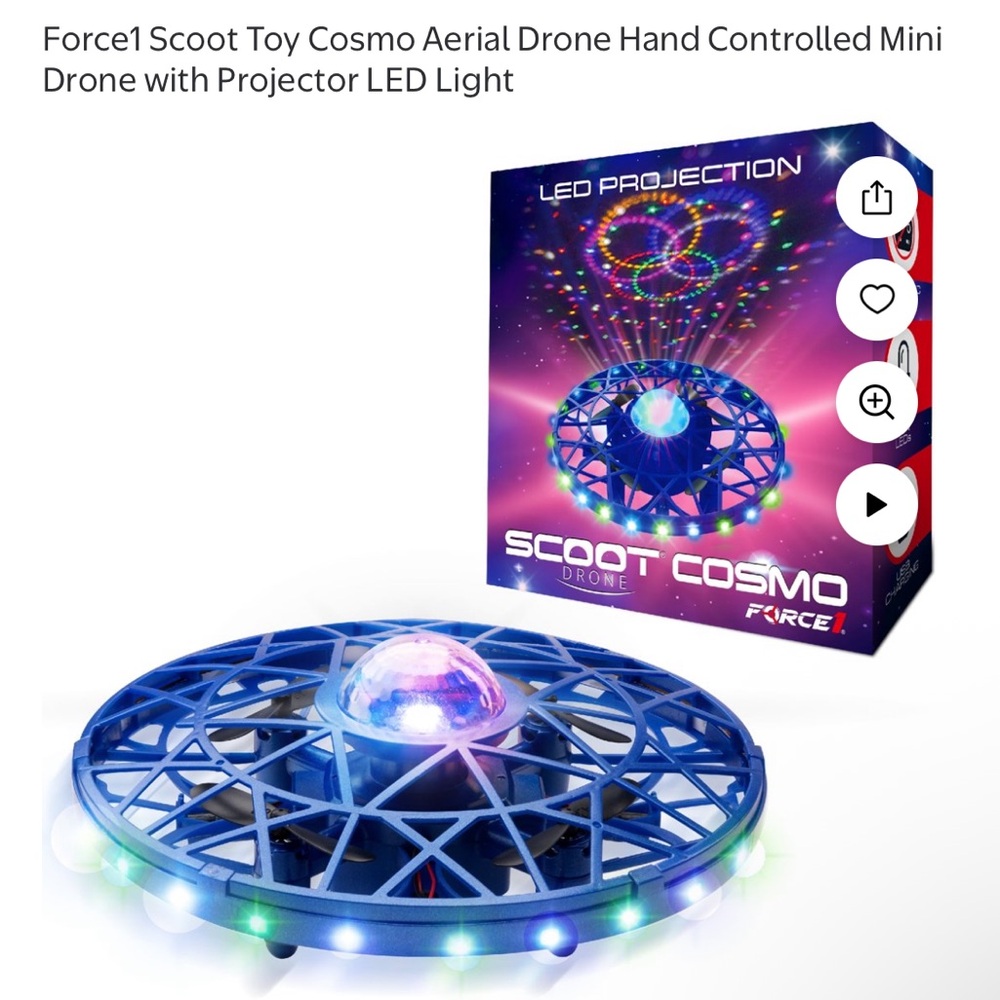 Force1 Scoot Cosmo Blue LED Drone